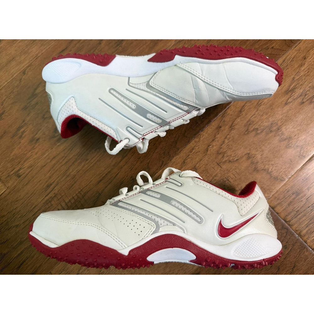 Nike Sparq Training Shoes Leather White/Red Womens Size 9